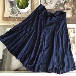 High Waisted Navy Blue Skirt